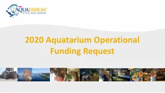 2020 Aquatarium Operational  Funding Request  T  ha nk Yo u  2019 Achievements  Five year