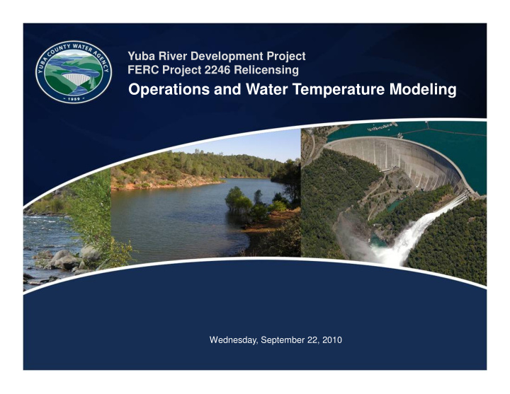 operations and water temperature modeling