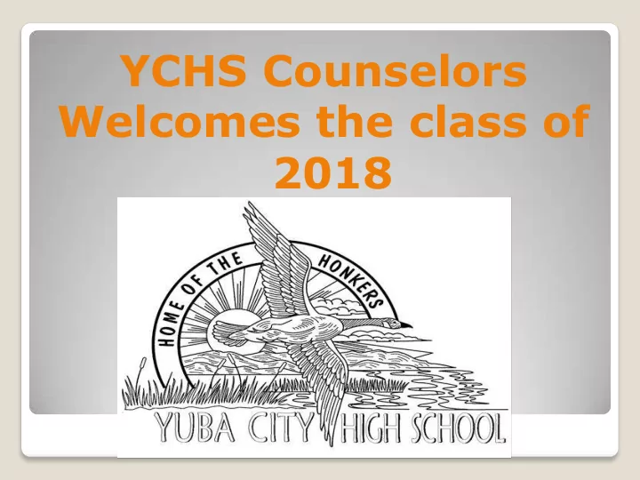 welcomes the class of