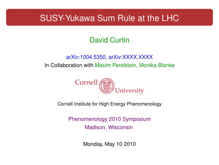 susy yukawa sum rule at the lhc