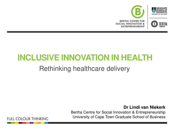 inclusive innovation in health