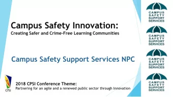 2018 CPSI Conference Theme:  Partnering for an agile and a renewed public sector through Innovation