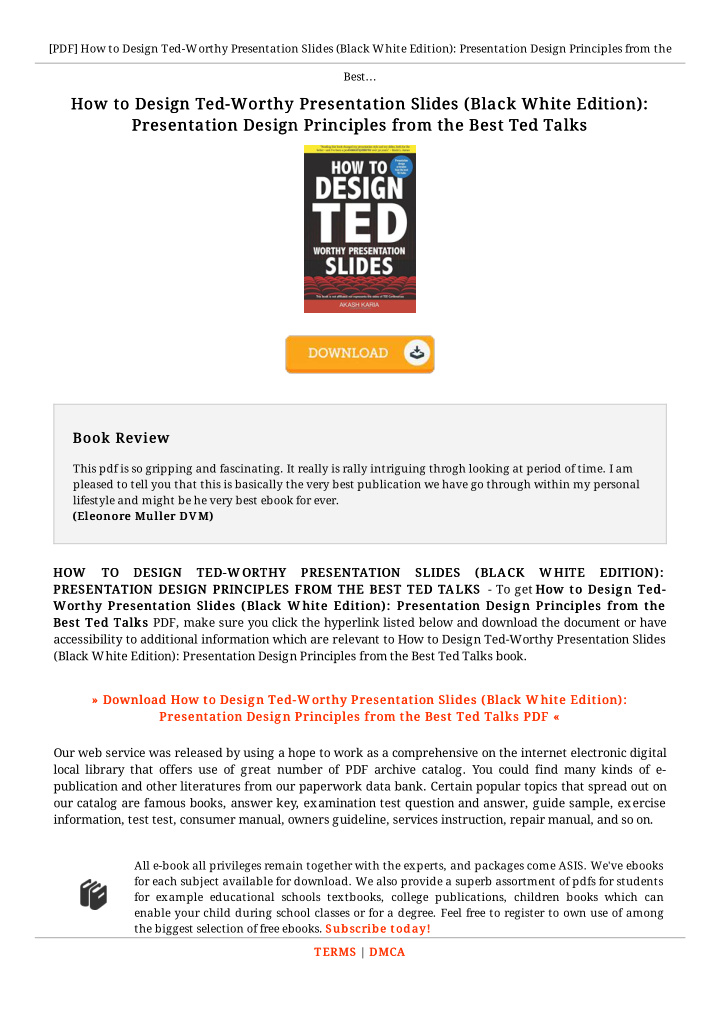 how to design ted worthy presentation slides black white