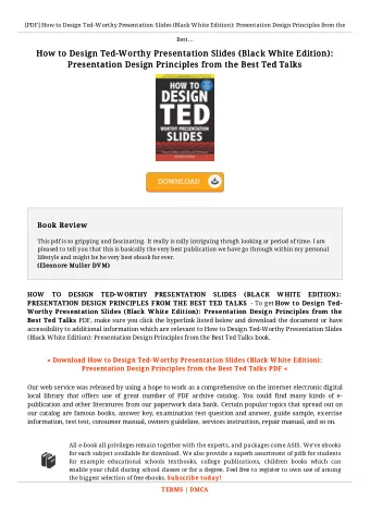 How to Design Ted-Worthy Presentation Slides (Black White Edition):  How to Design Ted-Worthy