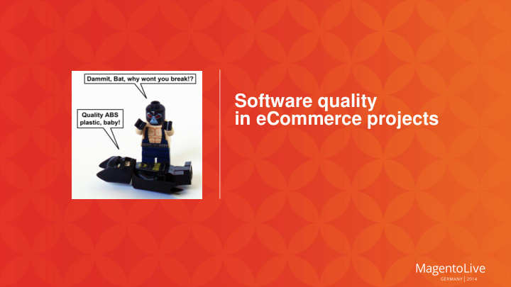 software quality in ecommerce projects agenda