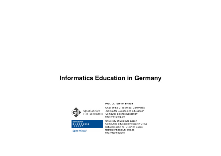informatics education in germany