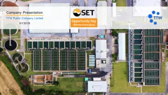 Company Presentation  TTW Public Company Limited  H12019  Disclaimer  This presentation