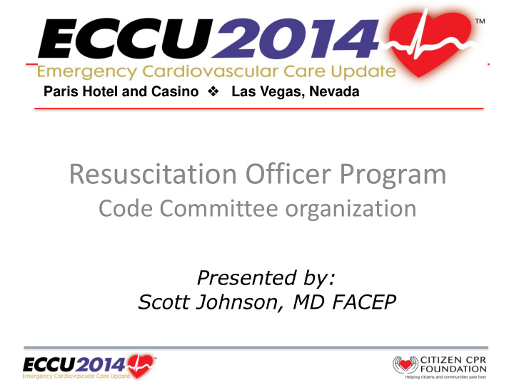 resuscitation officer program