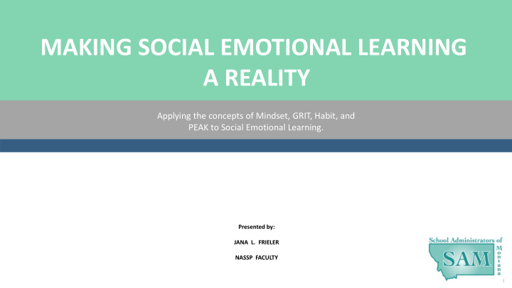 making social emotional learning a reality