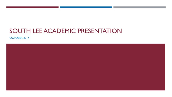 south lee academic presentation