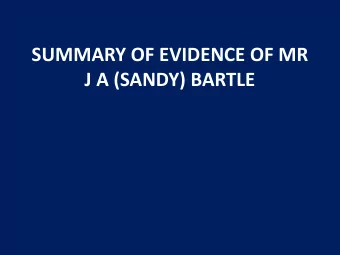 SUMMARY OF EVIDENCE OF MR J A (SANDY) BARTLE IMPORTANCE OF COPEPODS    Mesozooplankon (mostly