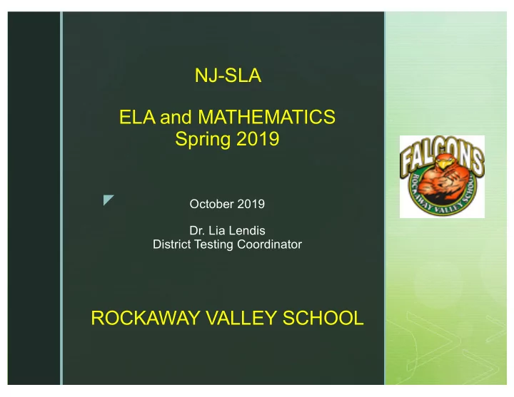nj sla ela and mathematics spring 2019