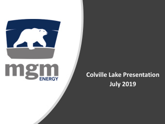 Colville Lake Presentation  July 2019  Di  Discl  claimer  Paramount Resources Ltd.