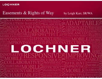 Easements &amp; Rights of Way  by Leigh Karr, SR/WA  Ownership Types  General Principles