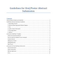 oral abstract presentation guidelines