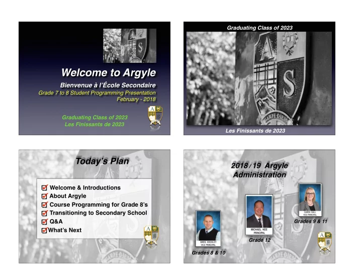 welcome to argyle