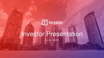 Investor Presentation  J u n e  2 0 2 0  FORWARD-  Certain statements made by us during this