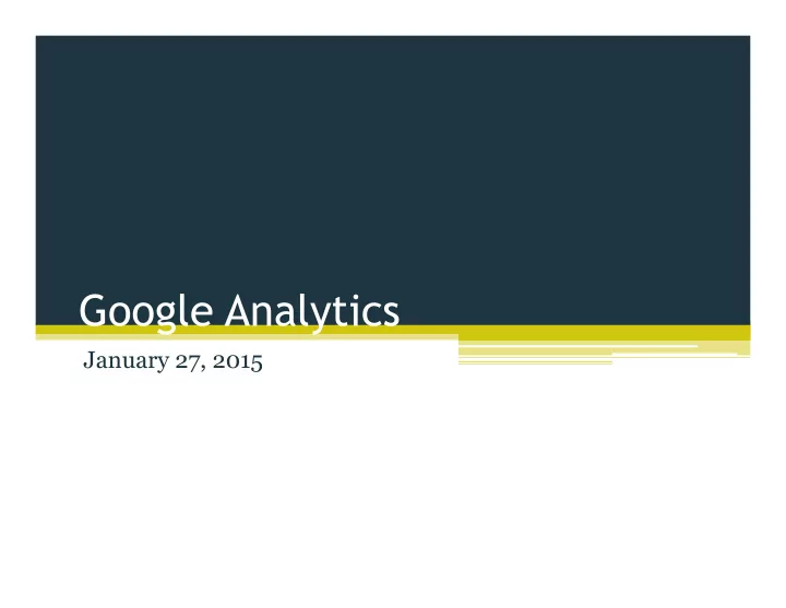 google analytics