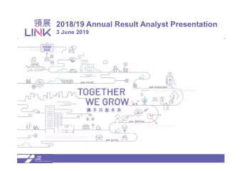 2018/19 Annual Result Analyst Presentation  3 June 2019  18/19 Annual Results  Link Today  Page 2