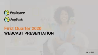 First Quarter 2020  WEBCAST PRESENTATION  May 28, 2020  DISCLAIMER This presentation, prepared by
