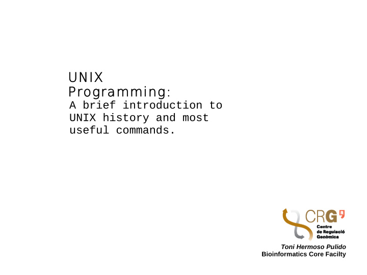 unix programming