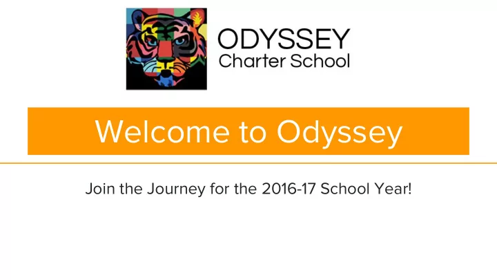 welcome to odyssey