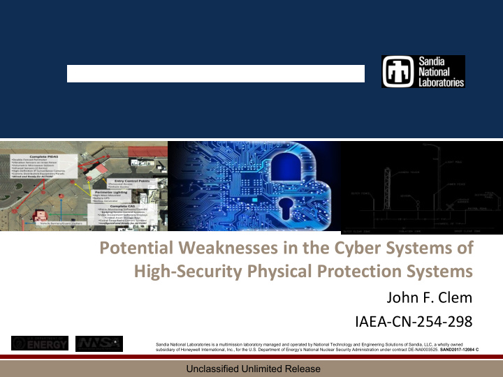 potential weaknesses in the cyber systems of
