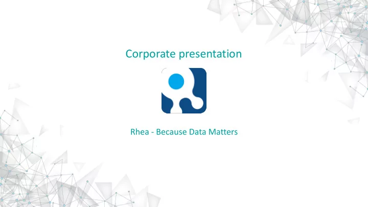 corporate presentation