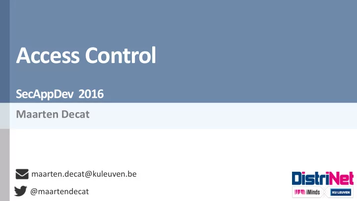access control