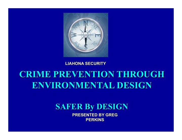 crime prevention through environmental design