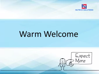 Warm Welcome  Presentation Agenda  COSEC Access Control  Applications  COSEC Solution