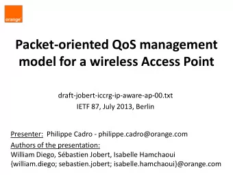 Packet-oriented QoS management  model for a wireless Access Point