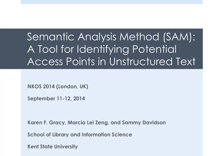 a tool for identifying potential