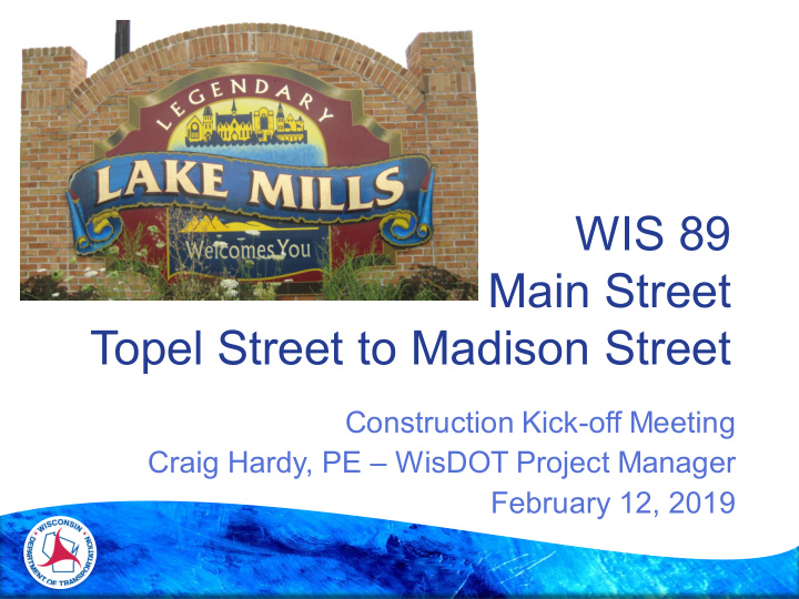 wis 89 main street topel street to madison street