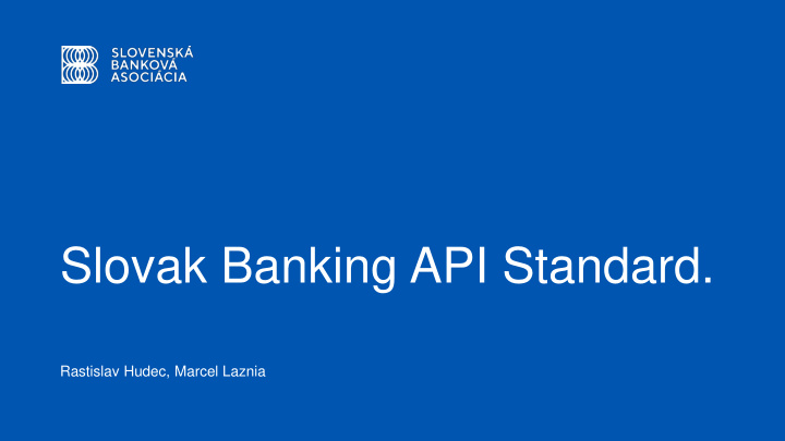slovak banking api standard
