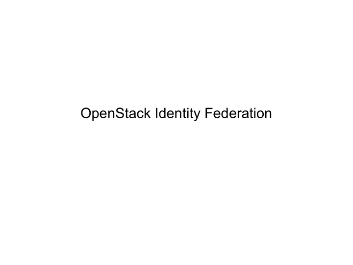openstack identity federation