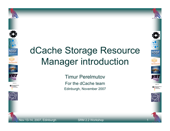 dcache storage resource manager introduction