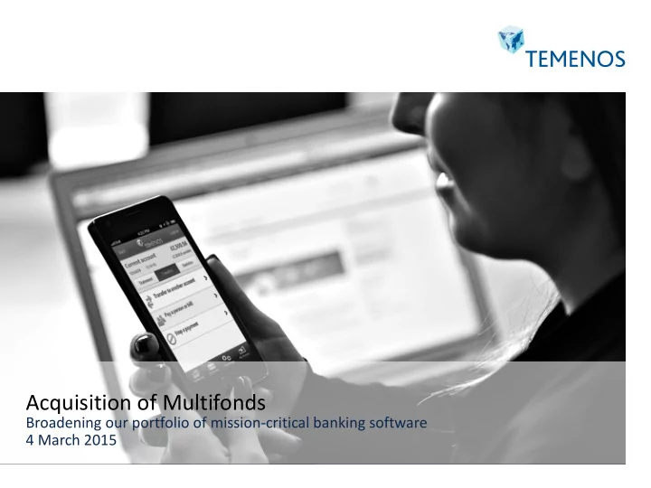 acquisition of multifonds