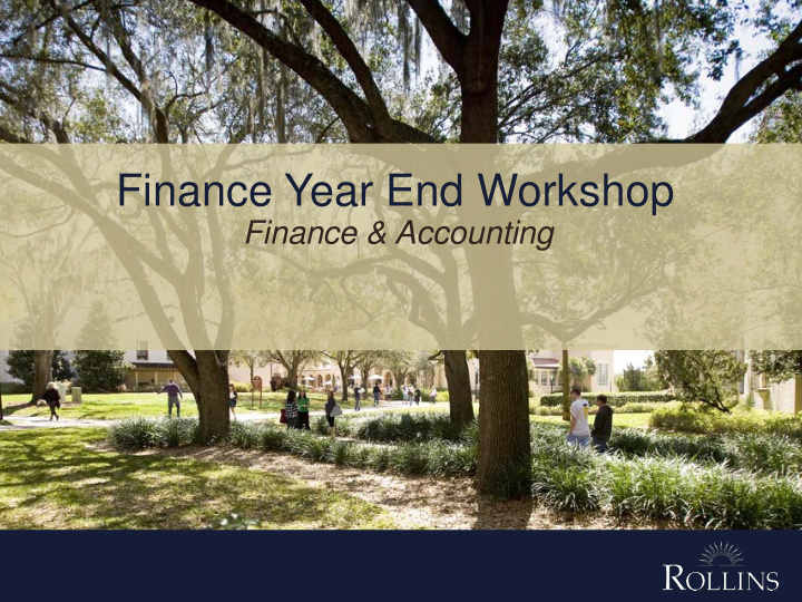 finance year end workshop