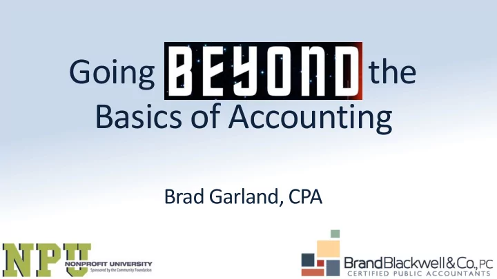 basics of accounting