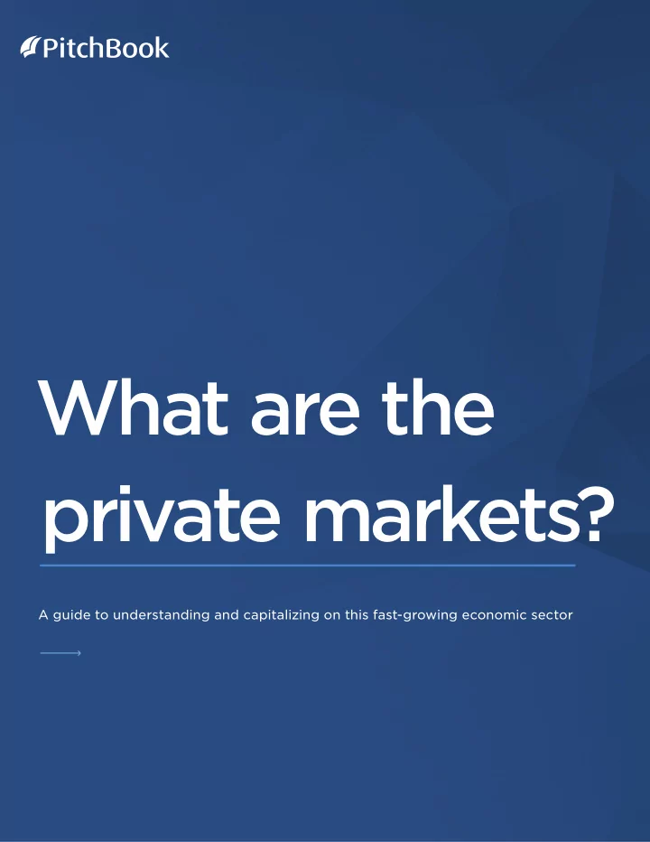 what are the private markets