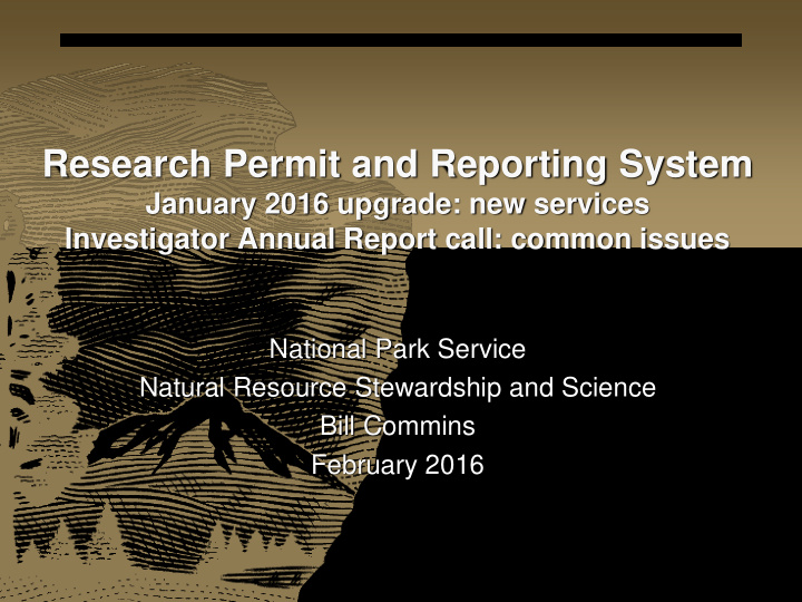 research permit and reporting system