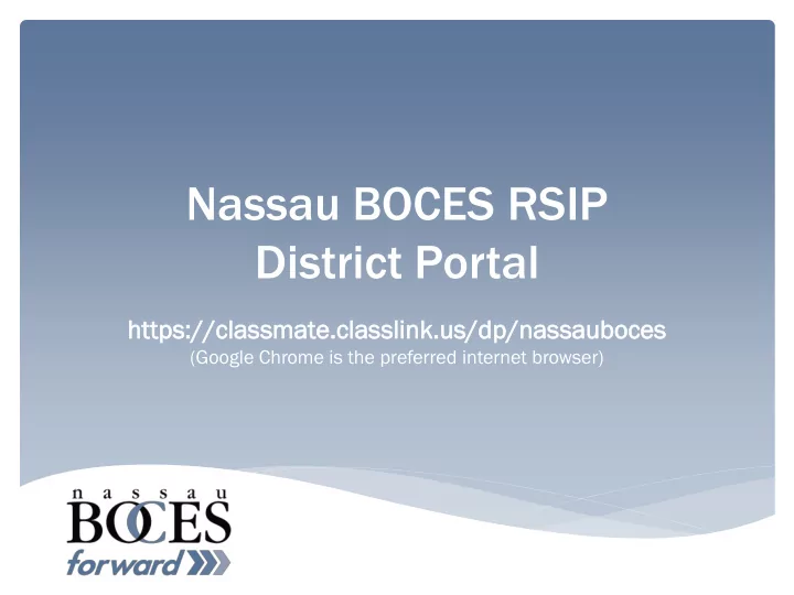 district portal