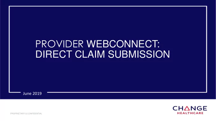 direct claim submission