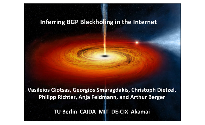 inferring bgp blackholing in the internet