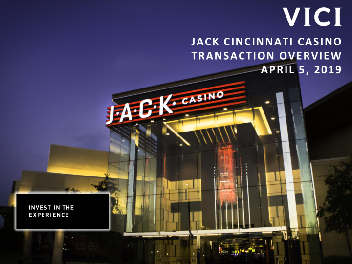 jack cincinnati casino transaction overview april 5 2019