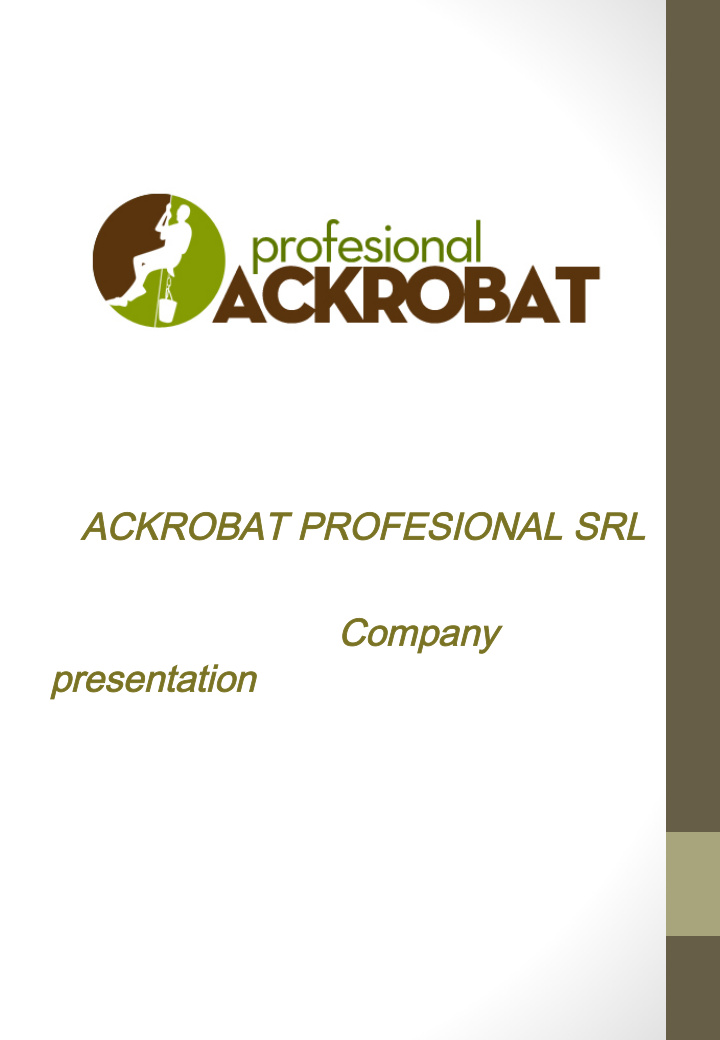 ac ackr krobat bat pr profesi esional al sr srl comp