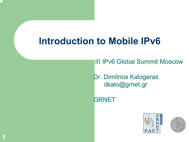 introduction to mobile ipv6