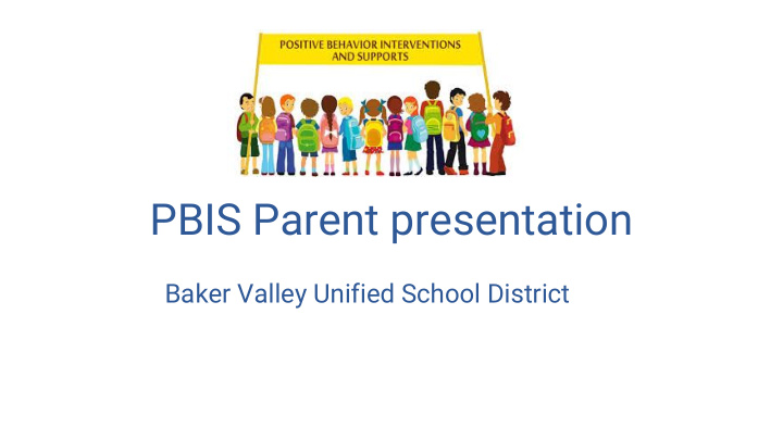 pbis parent presentation