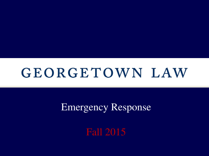emergency response fall 2015 agenda